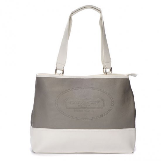 Coach Hamptons Weekend Perforated Medium Grey Totes AGA - Click Image to Close